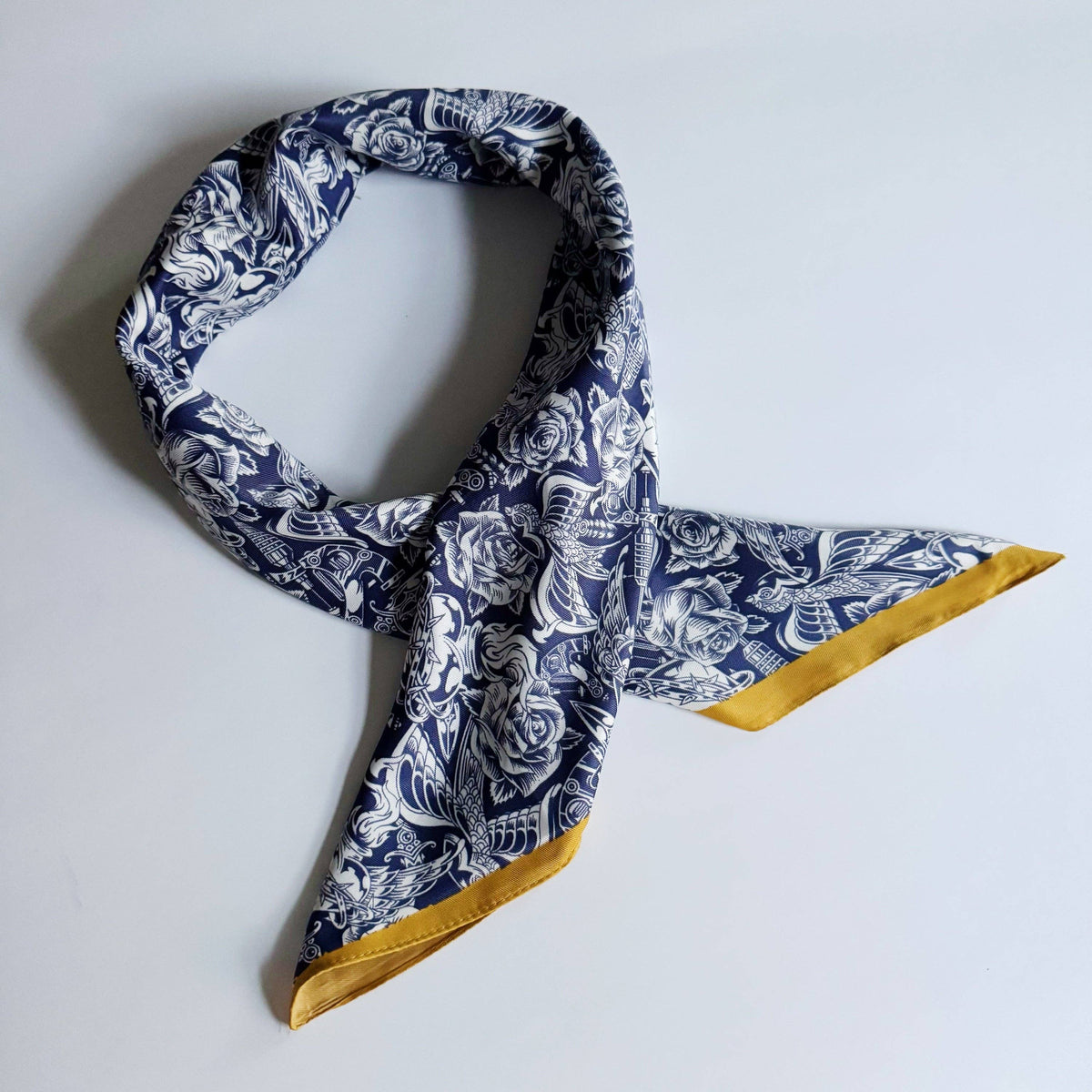 Ellison+Young - Silky Muse Satin Square Scarf - Chic Silky Scarf For Hair, Neck, Or Bag Styling