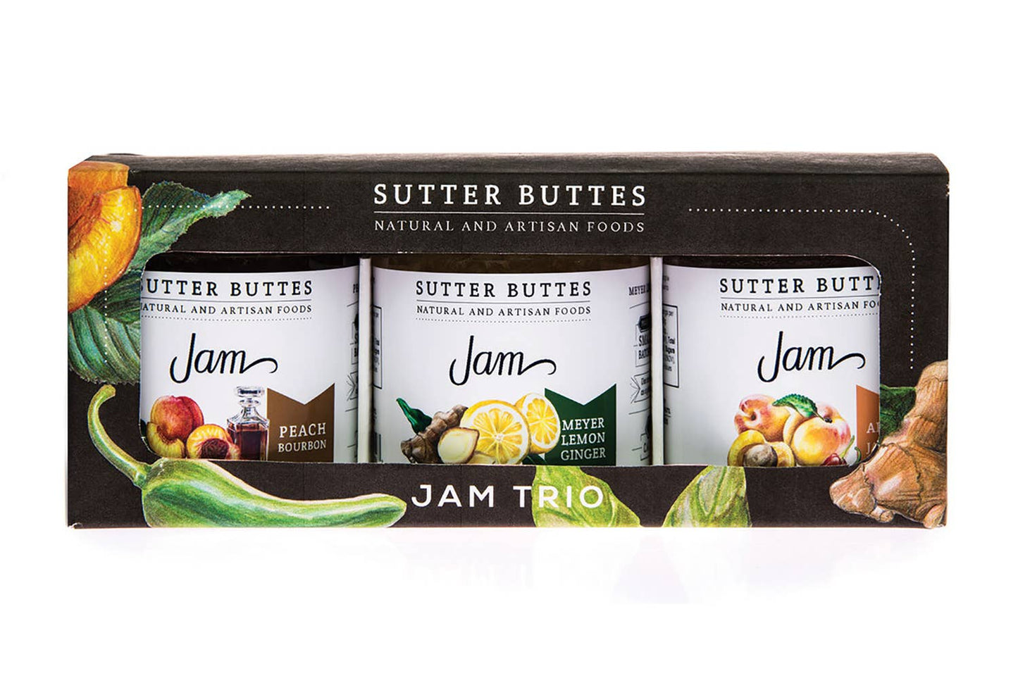 Sutter Buttes - Jam Trio – Gourmet Mini Jars Gift Set