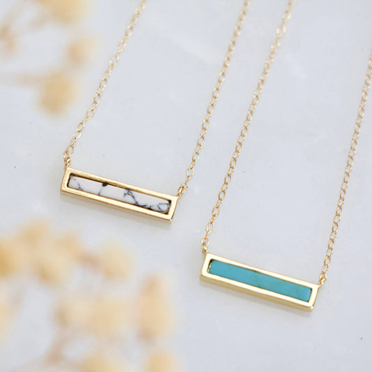 Mesa Blue - Mini Turquoise Bar Necklace