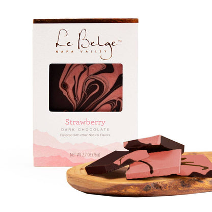 Le Belge Chocolatier, Inc - Color Splash | Strawberry Dark Chocolate 2.7 oz Bar