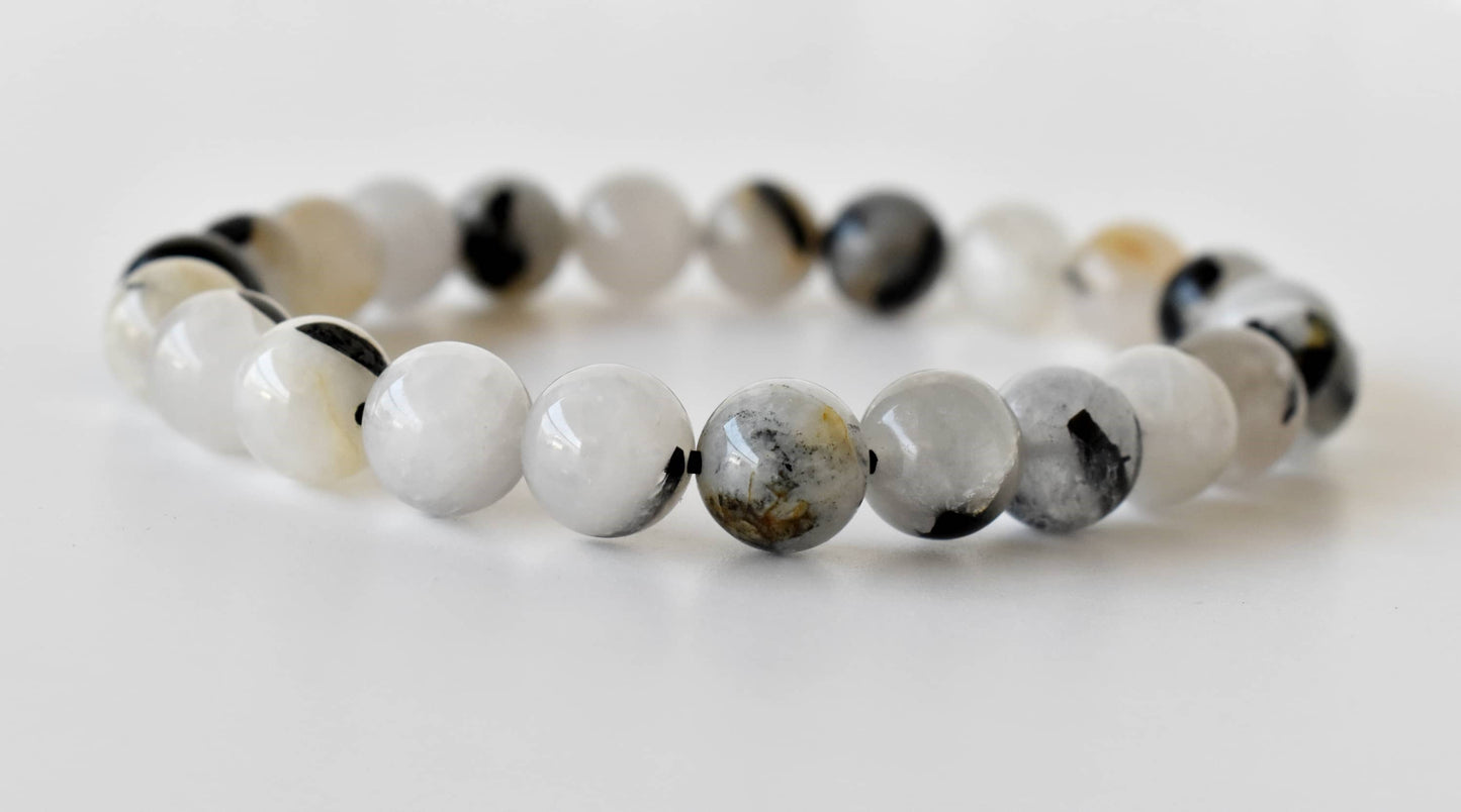 Soothing Crystals - Black Rutile Bracelet (Trauma and Depression)
