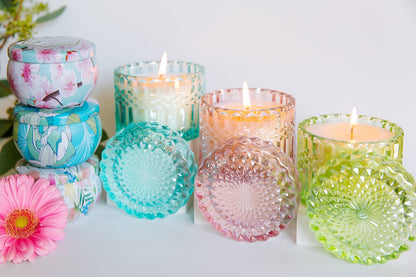 SOI103 The SOi Company - Pink Chiffon 8oz Petite Shimmer Candle (Light Pink)
