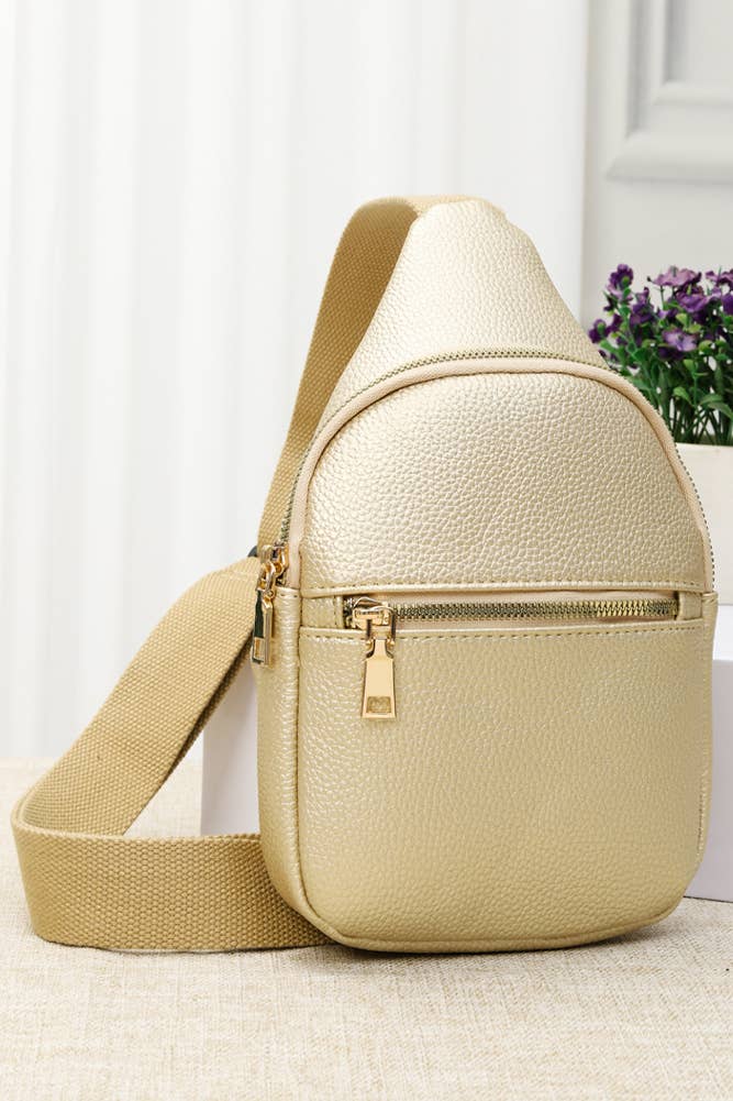 Hana - Solid PU Sling Bag