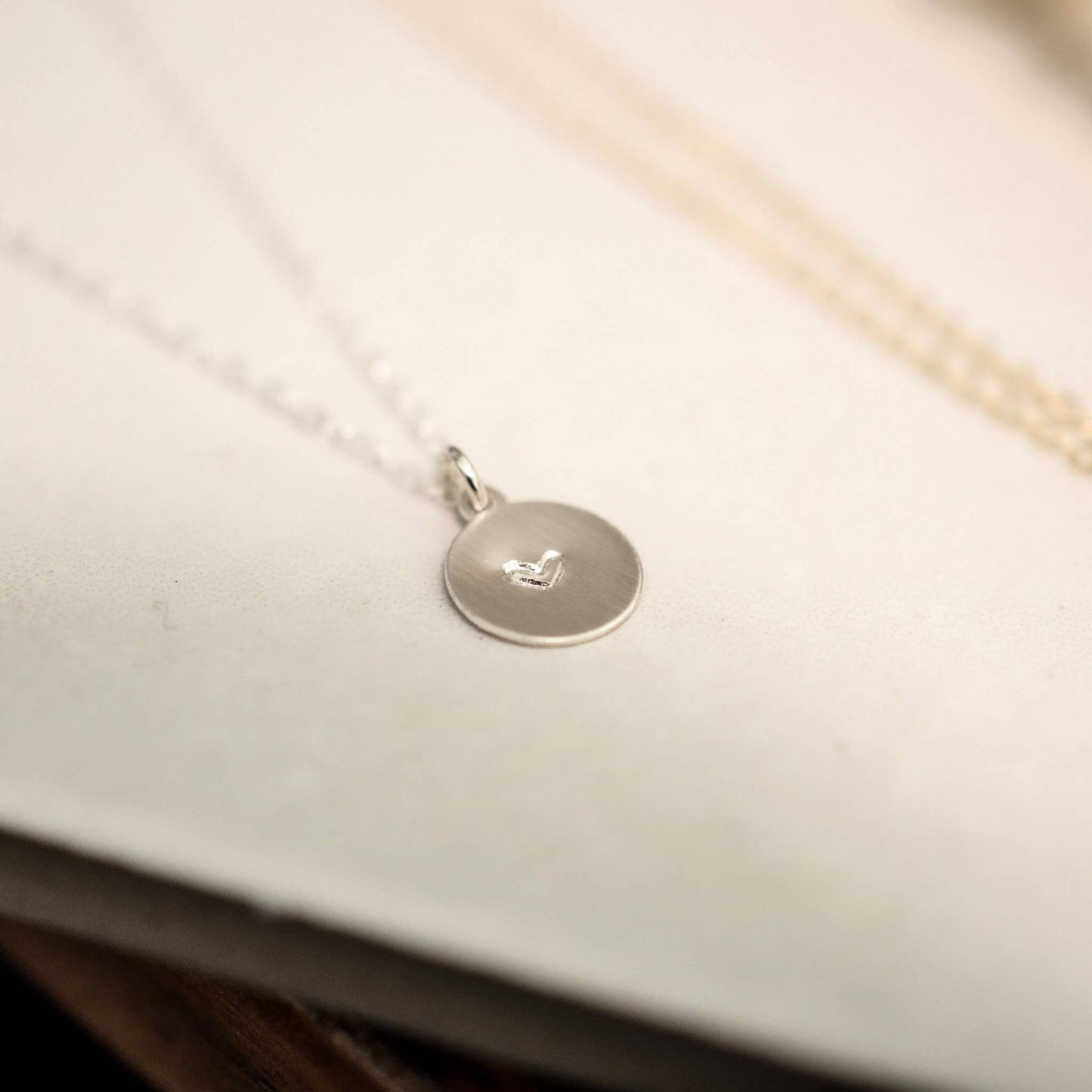 Sela+Sage - Double Heart Necklace, Two Matte Coin Pendant Necklace (2)