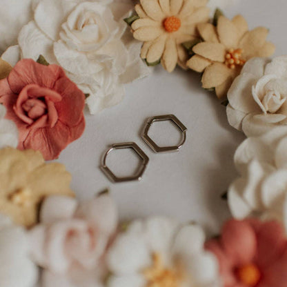 Mauve Jewelry Co. - Hexagon Huggies