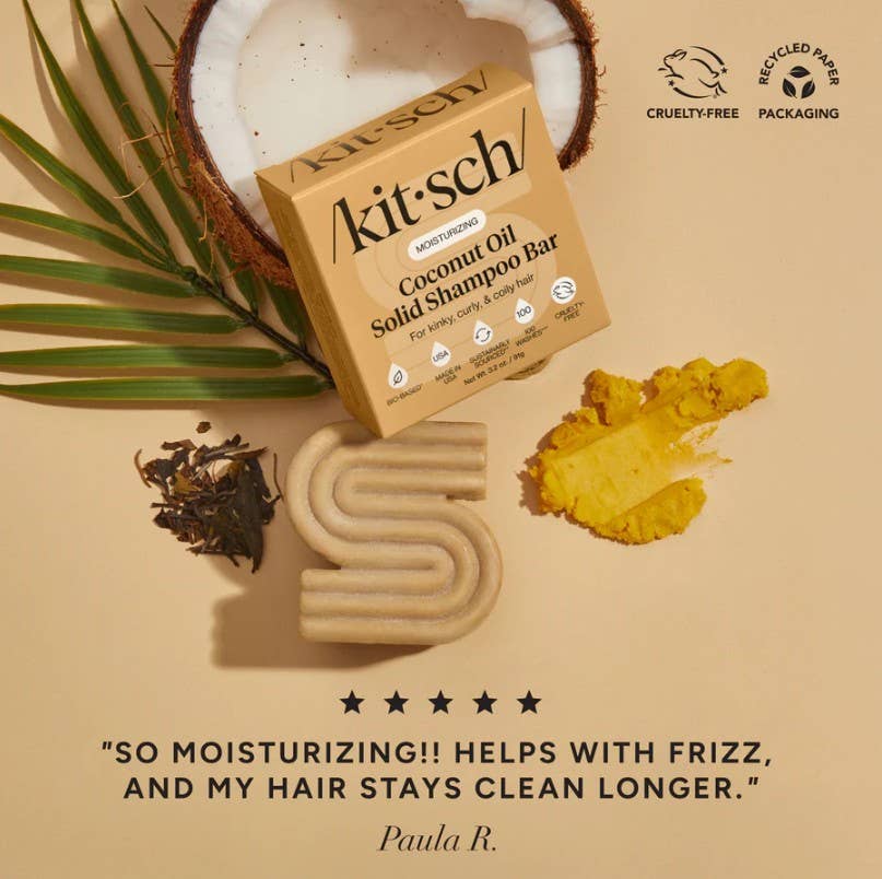 KITSCH - Coconut Oil Shampoo Bar for Dry Damaged Hair