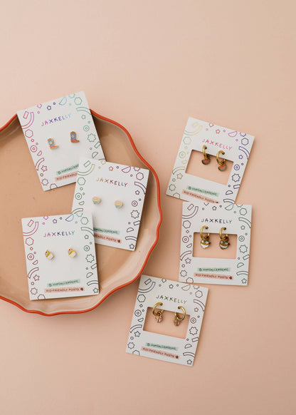 JaxKelly - Cupcake Enamel Flat Back Kids Earrings
