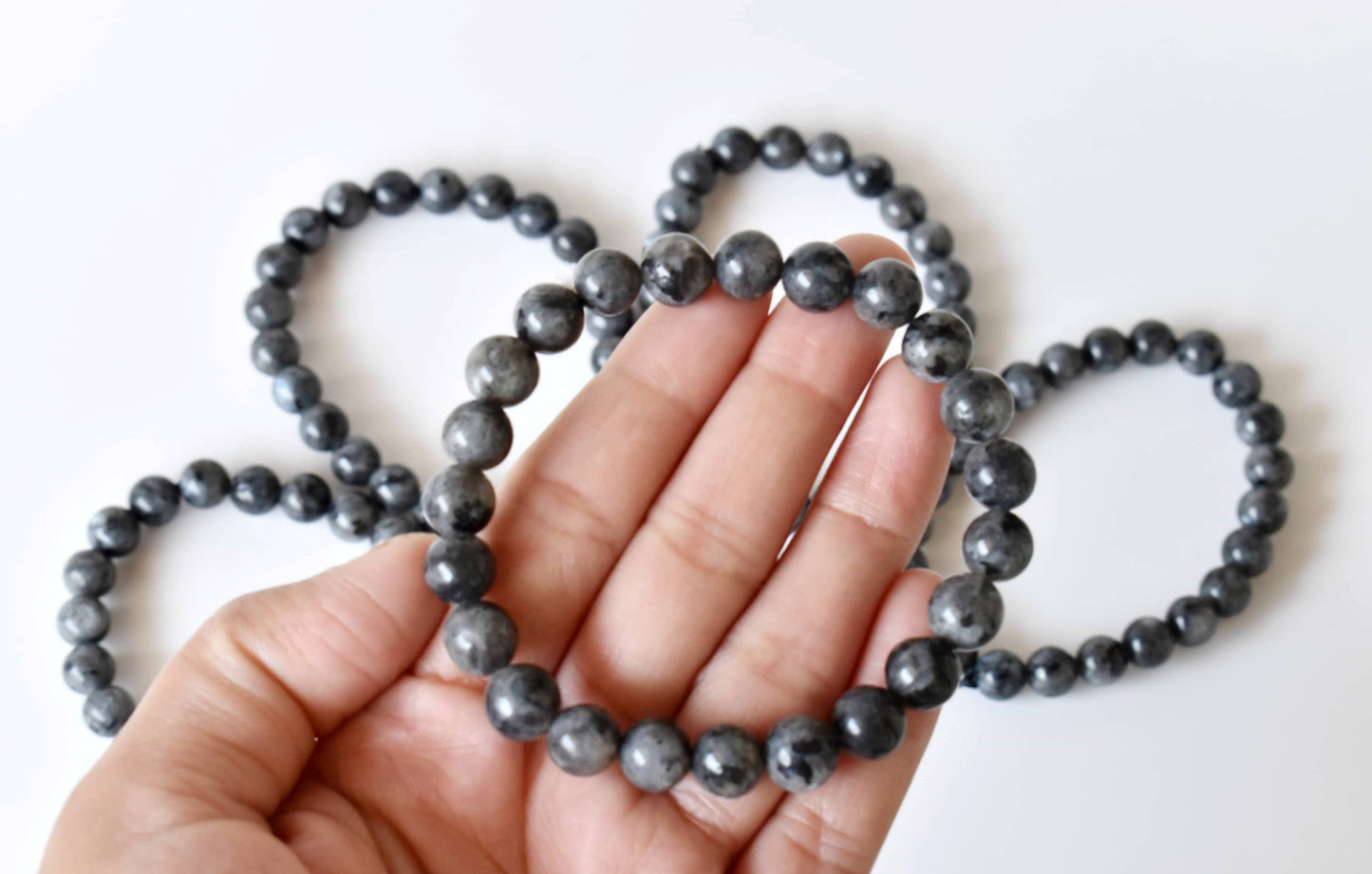 Soothing Crystals - Black Labradorite Bracelet (Good Fortune and Focus)