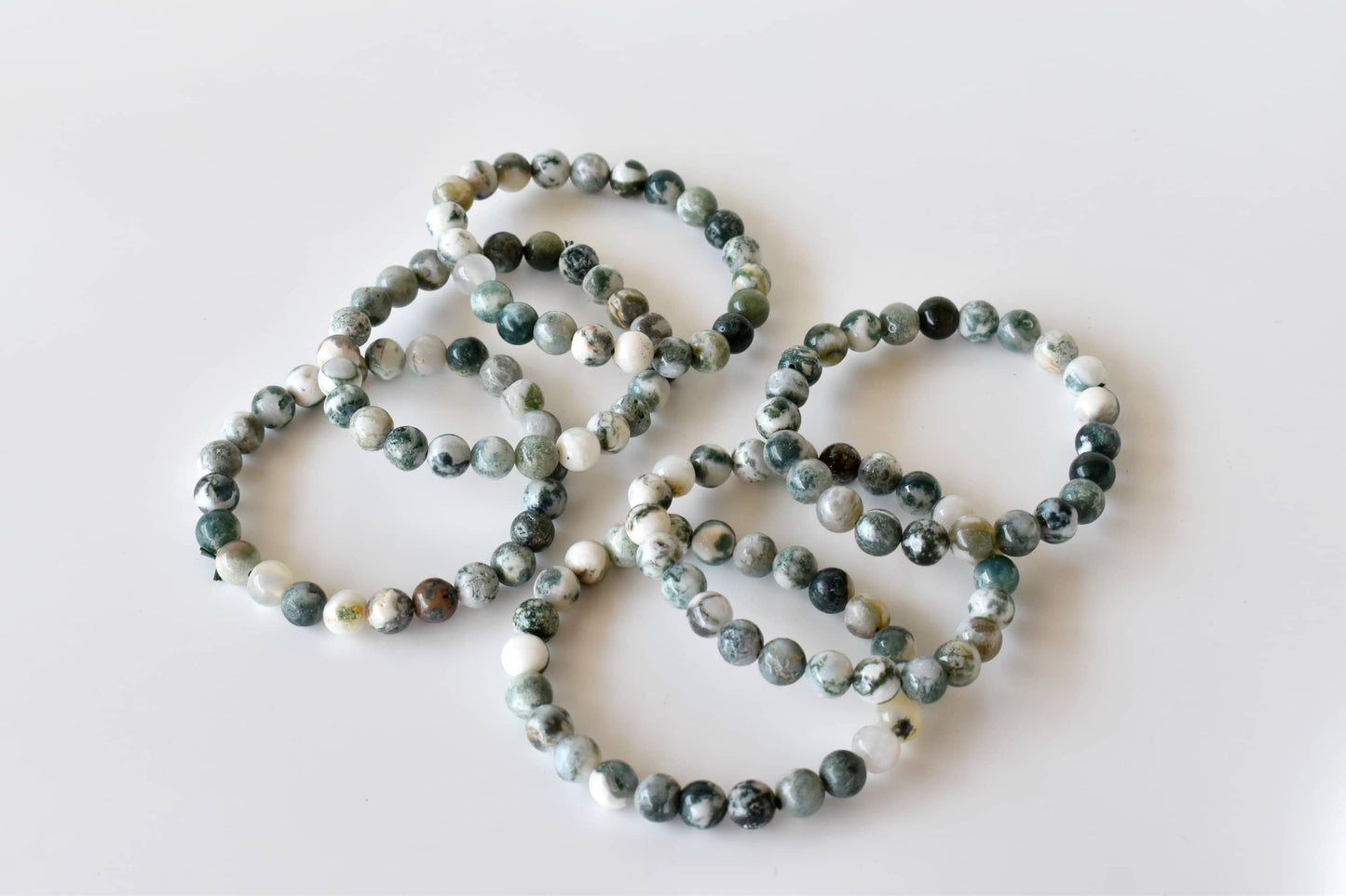 Soothing Crystals - Tree Agate Bracelet (Sense of Peace and Inner Tranquility)