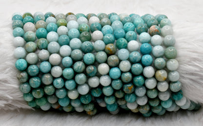 Soothing Crystals - Multi Amazonite Round Beads, 4, 6, 8, 10mm Project For Beads