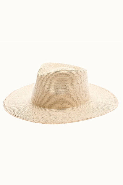 Olive & Pique - Palm Leaf Braid Straw Rancher Hat, UPF 50+
