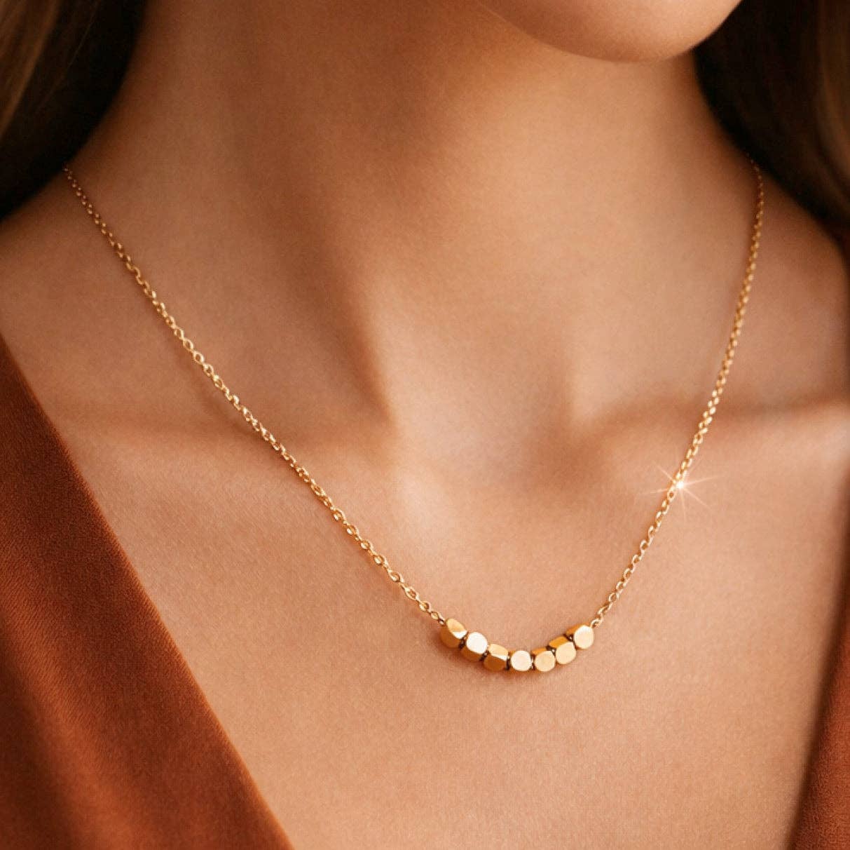 MA218 Mia Accessories - 18K Gold Plated Waterproof Stainless Steel Chain Necklace - 6998