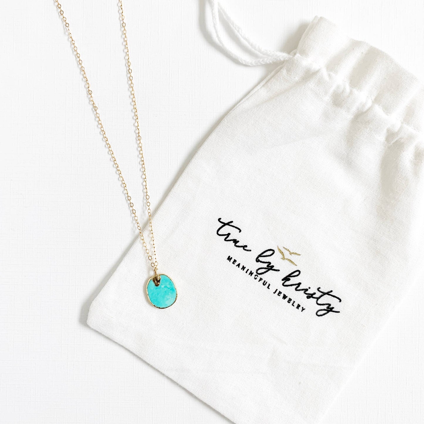 True by Kristy Jewelry - Free Spirit Turquoise Necklace Gold Filled