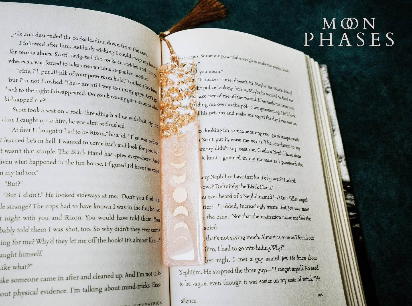 Dège Creative - Peach Moon Phases & Geode Bookmark