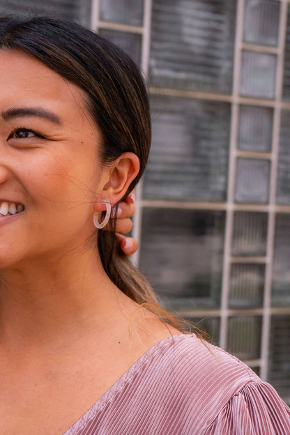 Spiffy & Splendid - Cam Mini Hoops - Gold Flake // Earrings, Gift