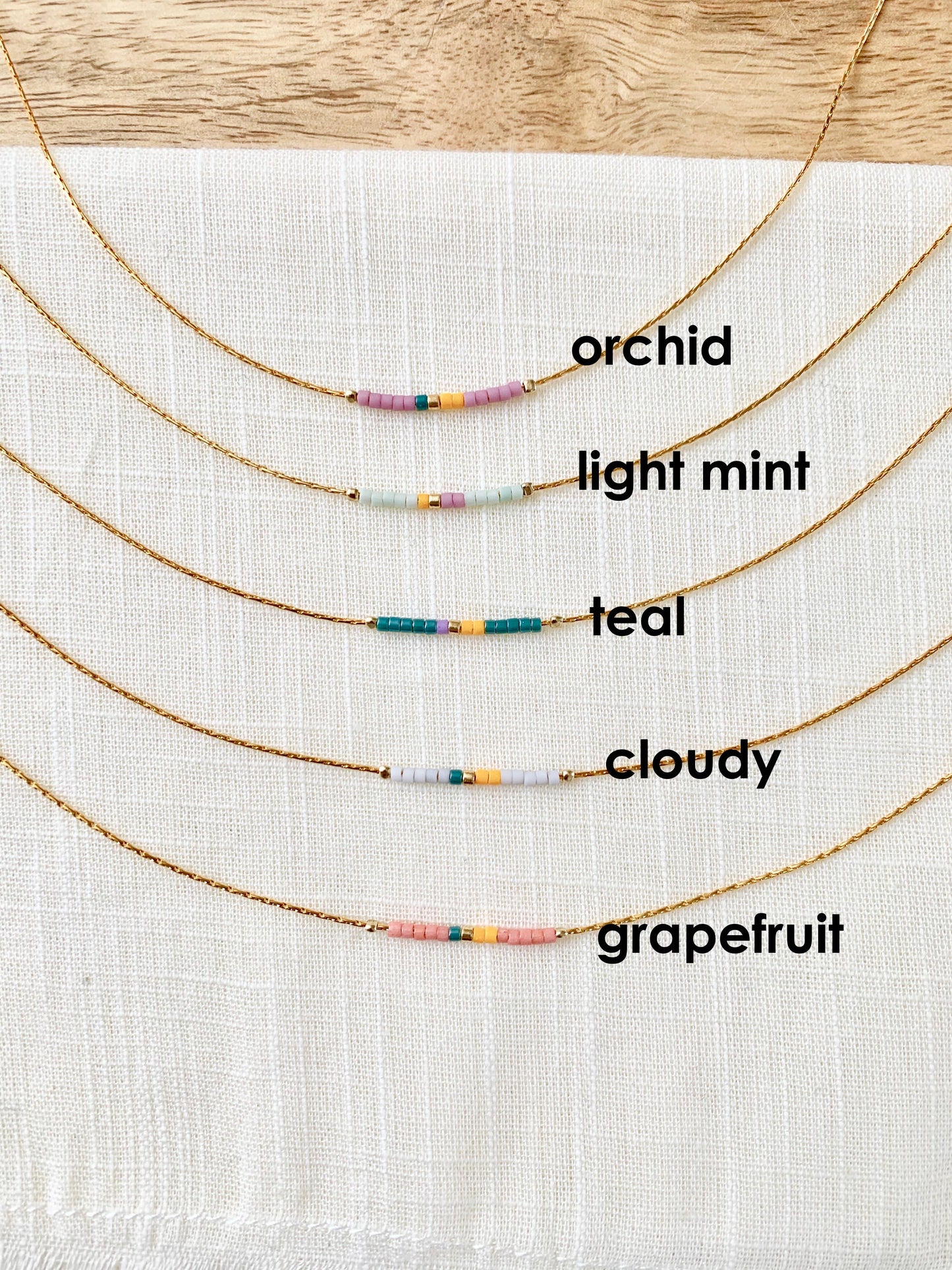 Ocean Breakup - Colorful Minimalist Beaded Necklace