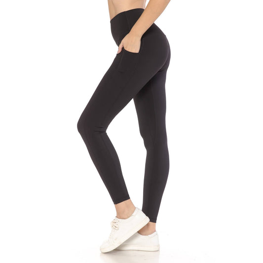 Leggings Depot - Premium Nylon Activewear Solid Leggings