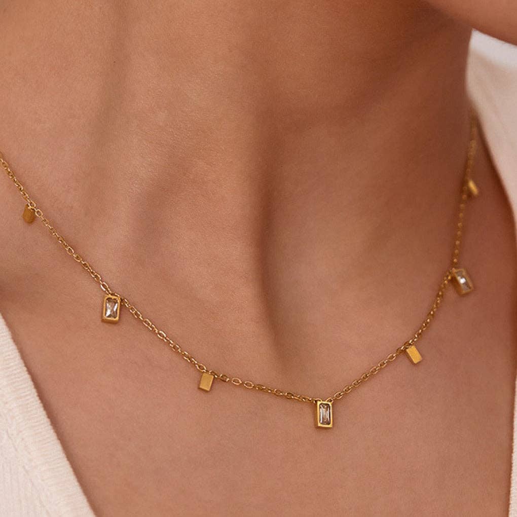MA217 Mia Accessories - 18K Gold Plated Waterproof Stainless Steel Chain Necklace - 7766