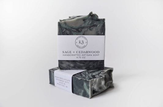 Karomni Co. - Artisan Soap Bar - Cedarwood Sage, Charcoal Soap, Unisex