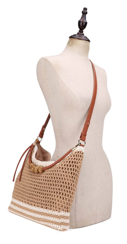 MiMi Wholesale - EJ60388 Elia Crochet Crossbody/Tote Bag