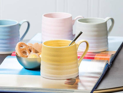 Abbott - Ridged Mug-Sage Green-3"H(14oz)