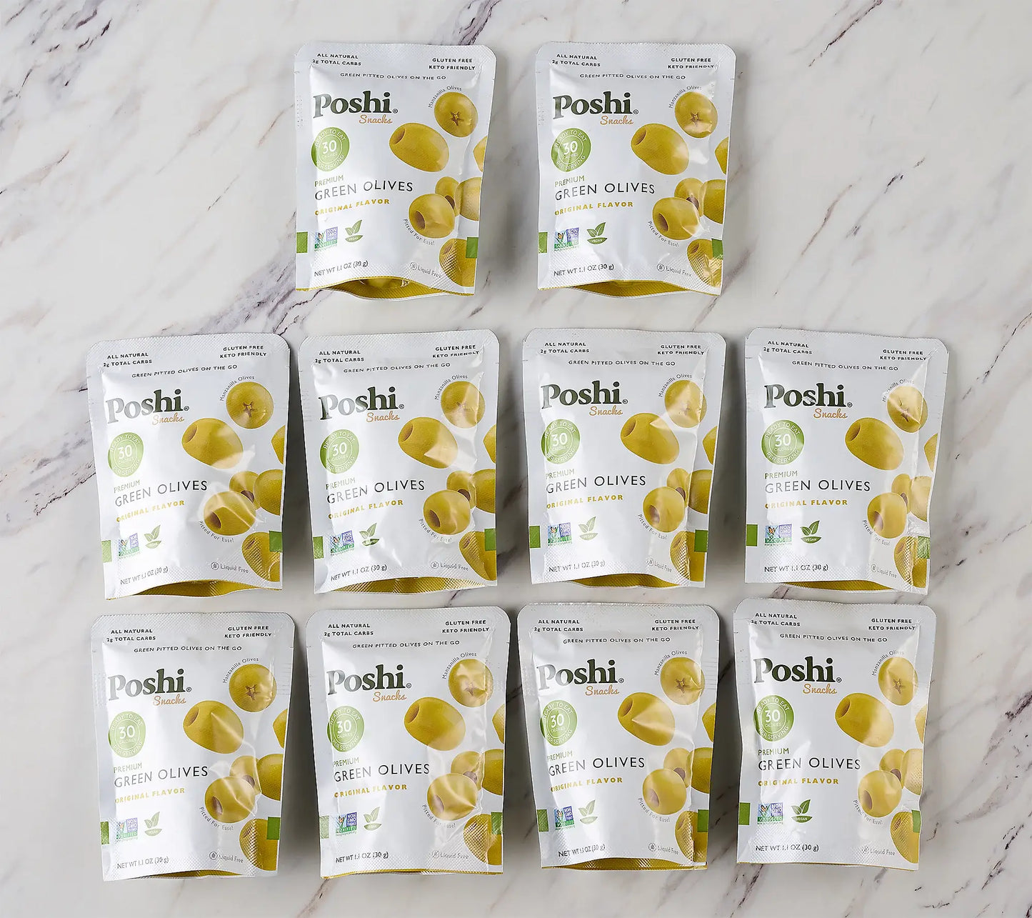 POSHI - Poshi Olives - Premium Green Olives 1.1oz/10