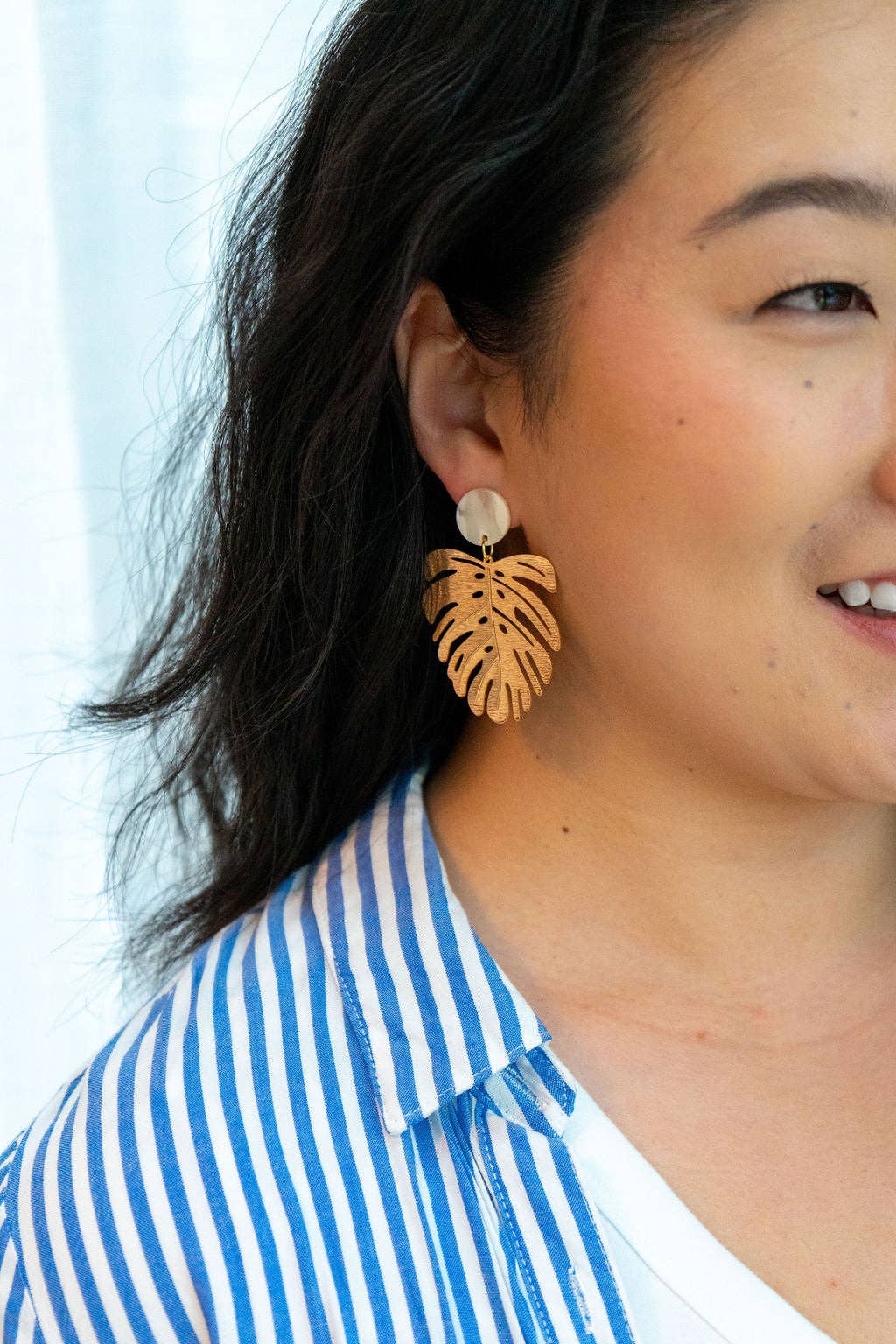 Spiffy & Splendid - Belize Earrings - Ivory // Plant, Resort, Jewelry