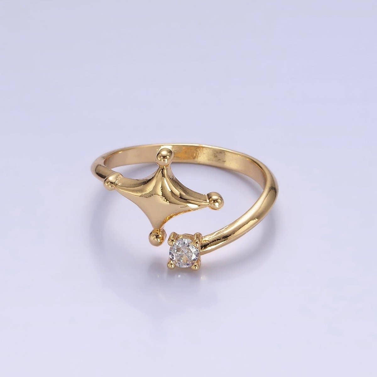 Aim Eternal - 14K Gold Filled Celestial Star Dotted CZ Wrap Ring | O1260