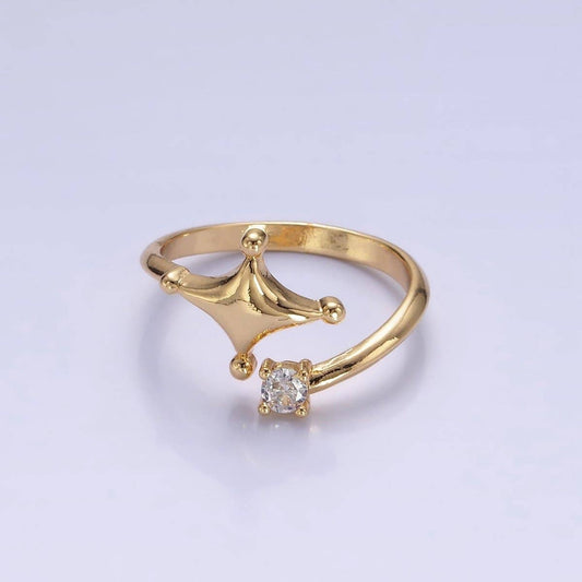 Aim Eternal - 14K Gold Filled Celestial Star Dotted CZ Wrap Ring | O1260
