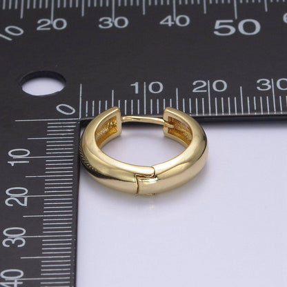 Aim Eternal - Dainty Gold Hinged Huggie Earrings Hoop Earrings T364 T365
