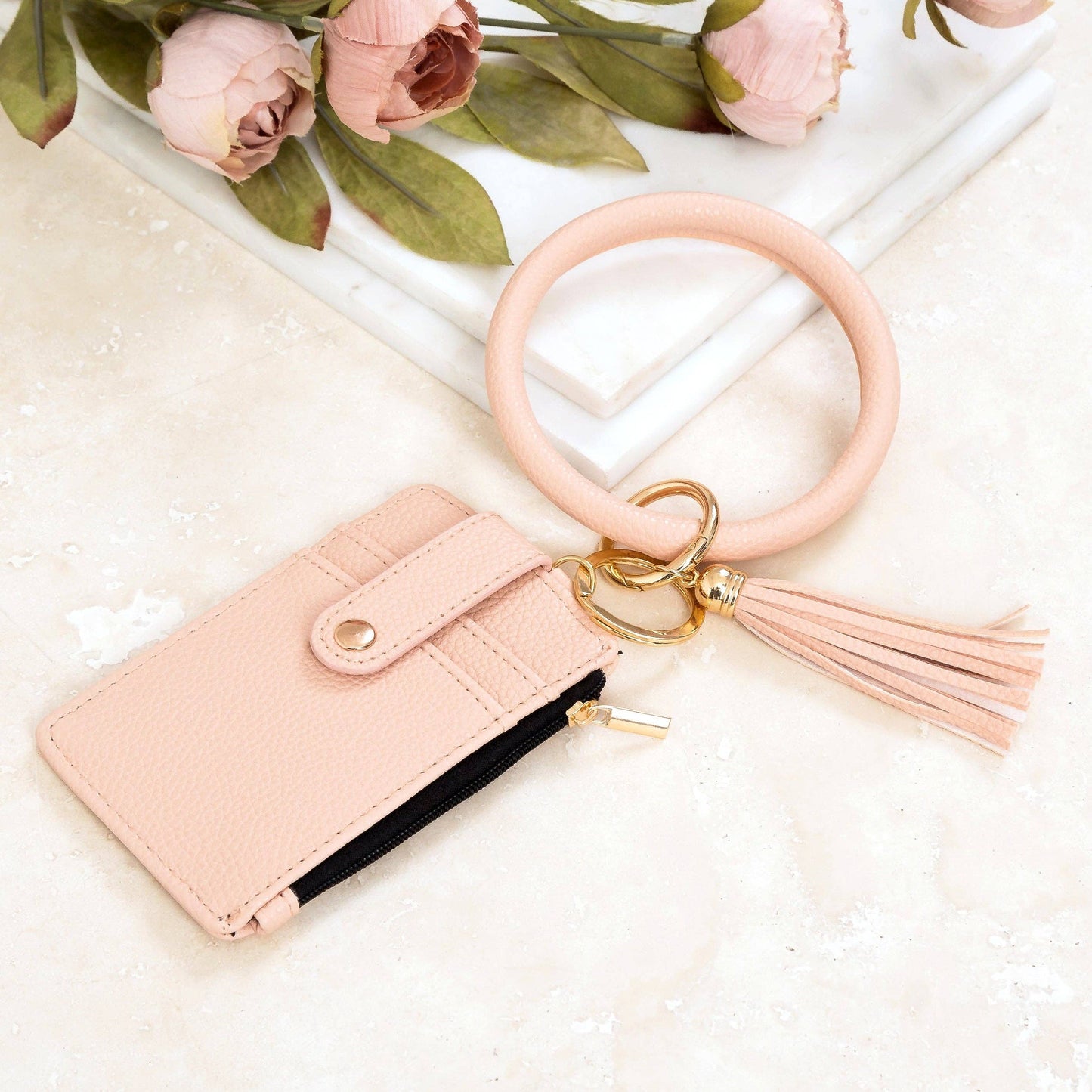 Aili's Corner - Key Ring ID Wallet Zip Bracelet