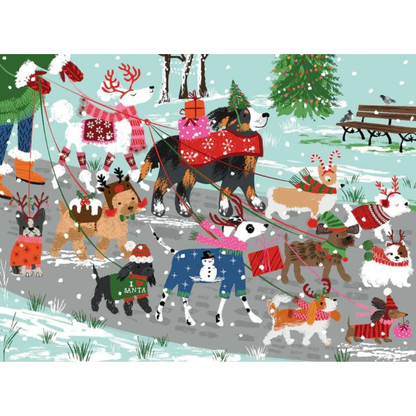 Puzzlefolk - Happy Howlidays 1000 Piece Christmas Dogs Puzzle