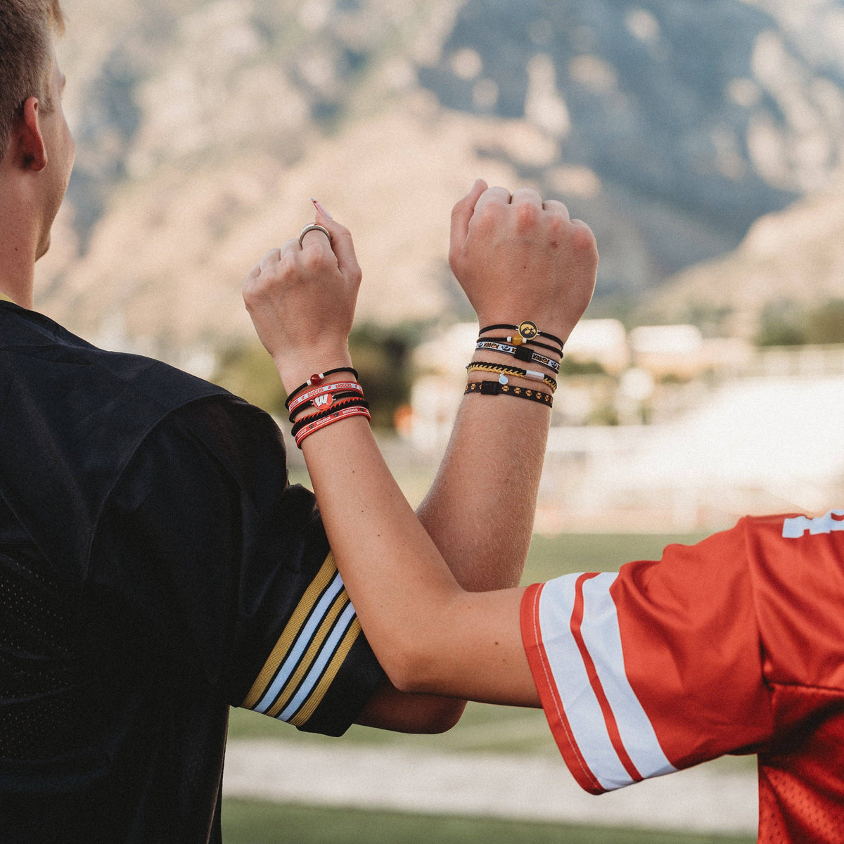 K'lani hair tie bracelets - University of Wisconsin Game Day Hair Tie Bracelets