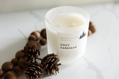 Beneath The Pines Candle Co. - Cozy Cardigan - Coconut-Soy Candle