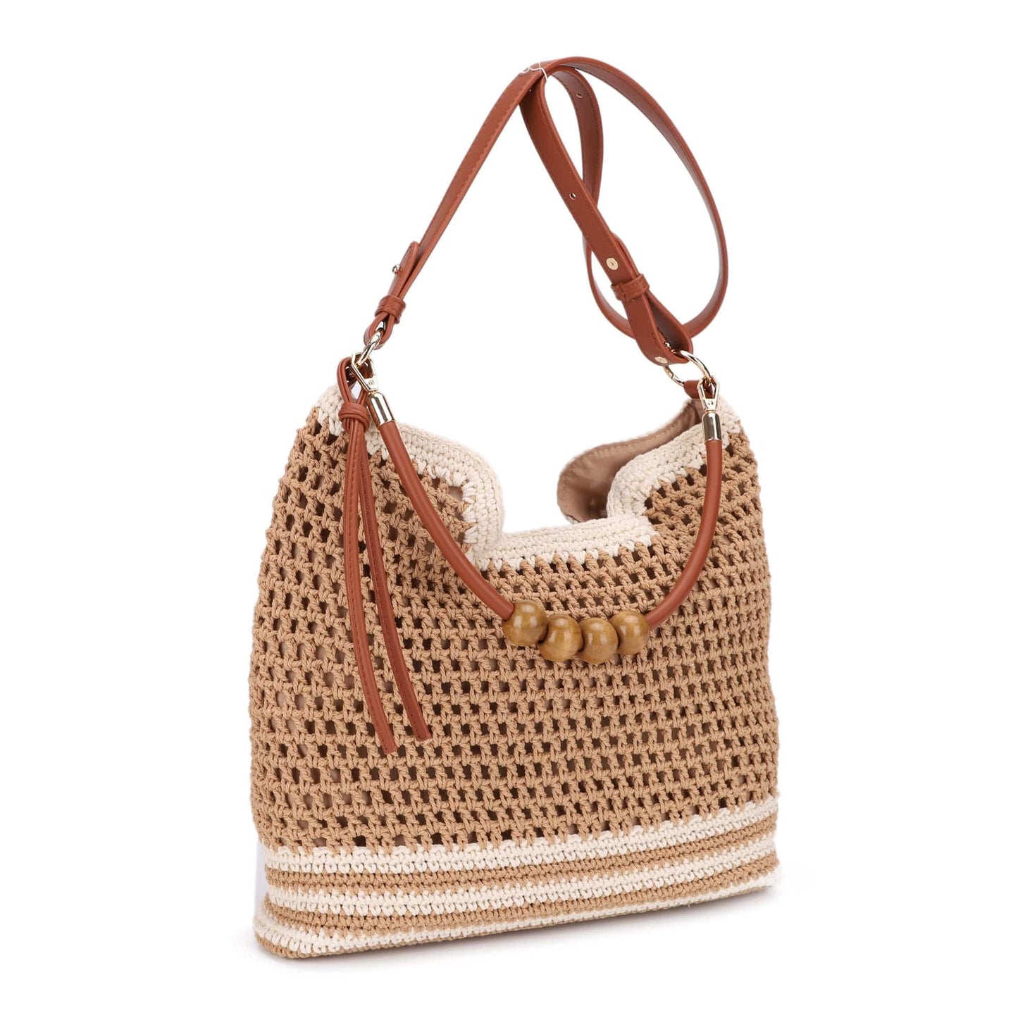 MiMi Wholesale - EJ60388 Elia Crochet Crossbody/Tote Bag