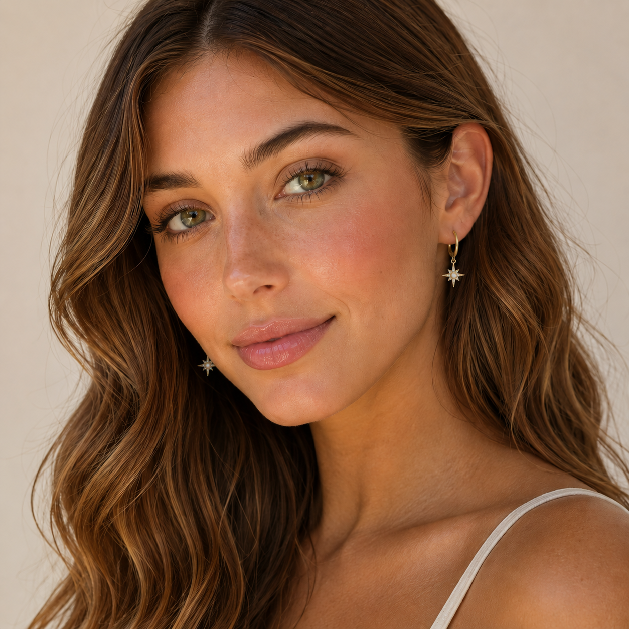 JaxKelly - Celestial - Starburst Mini Hoop - Gold Earrings
