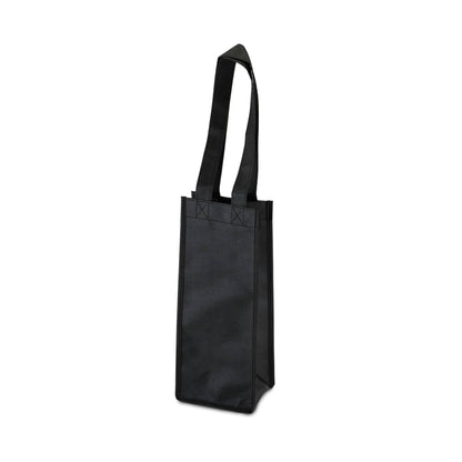 TRUE - Reusable Non Woven Wine Bottle Tote Black ASSORTED SIZES