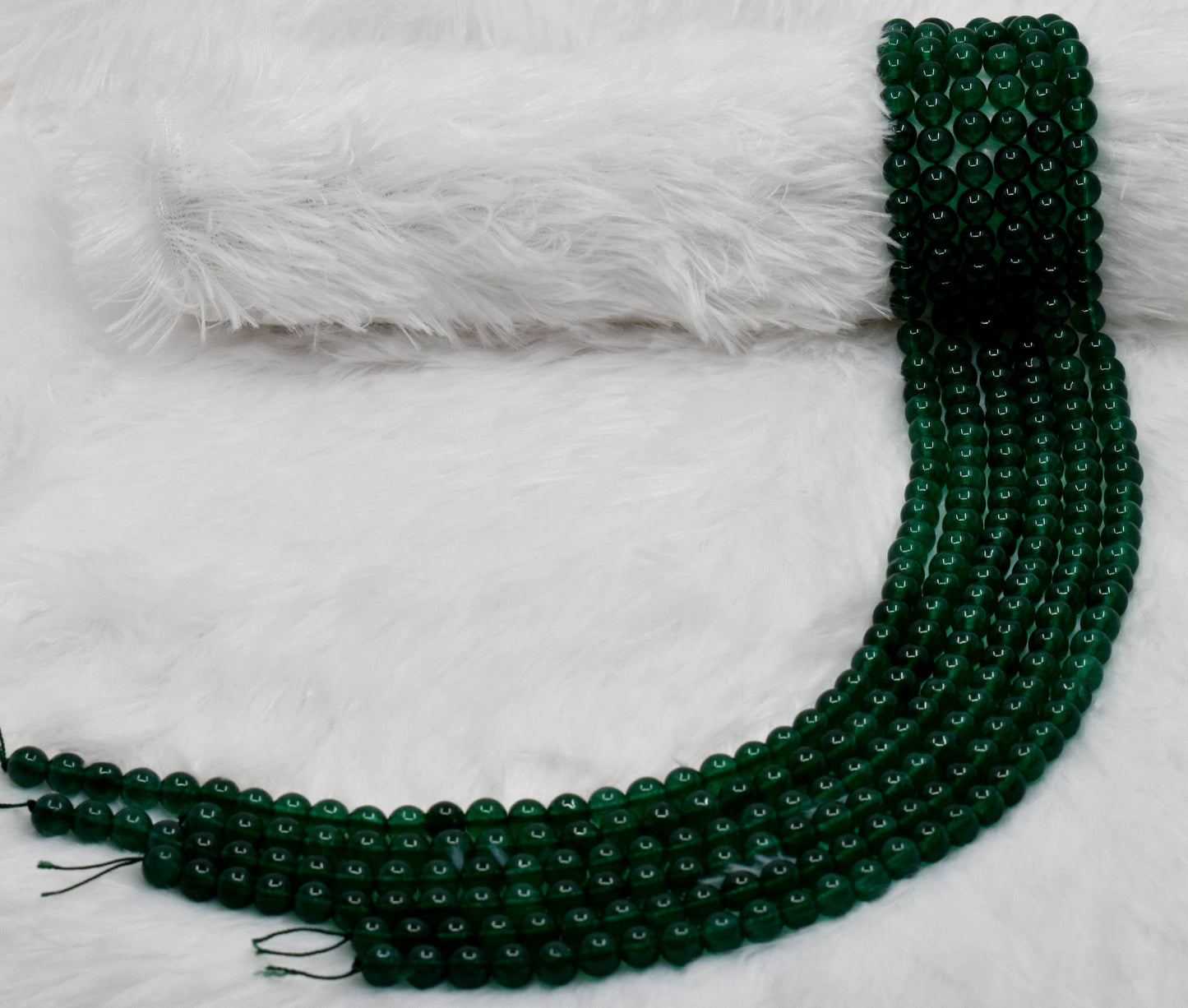 Soothing Crystals - Green Jade Round Beads, 4, 6, 8, 10mm Project Crystal Beads