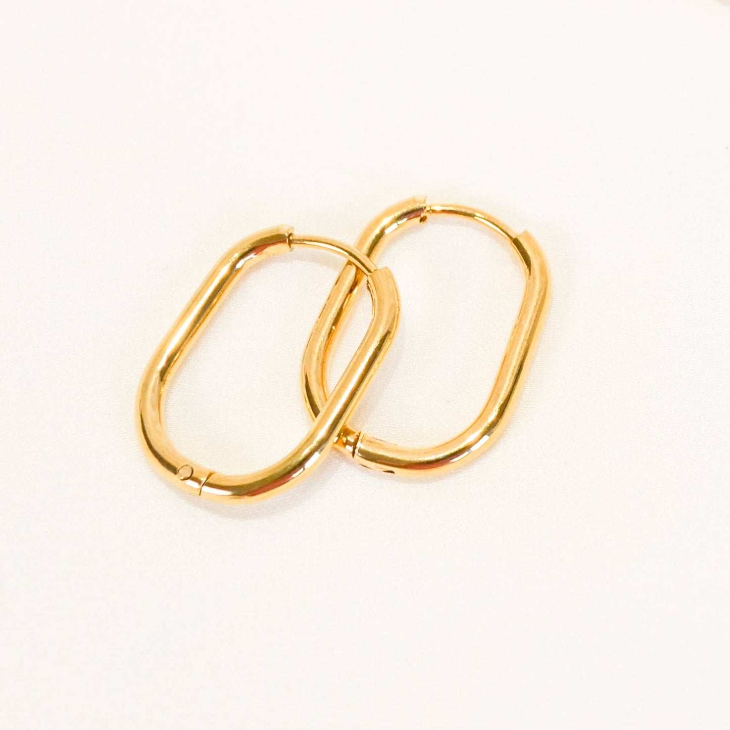 Melange Blanc - E080 rectangle hoop, hoop earring, rectanglehoop earring