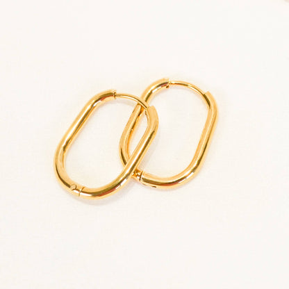 Melange Blanc - E080 rectangle hoop, hoop earring, rectanglehoop earring