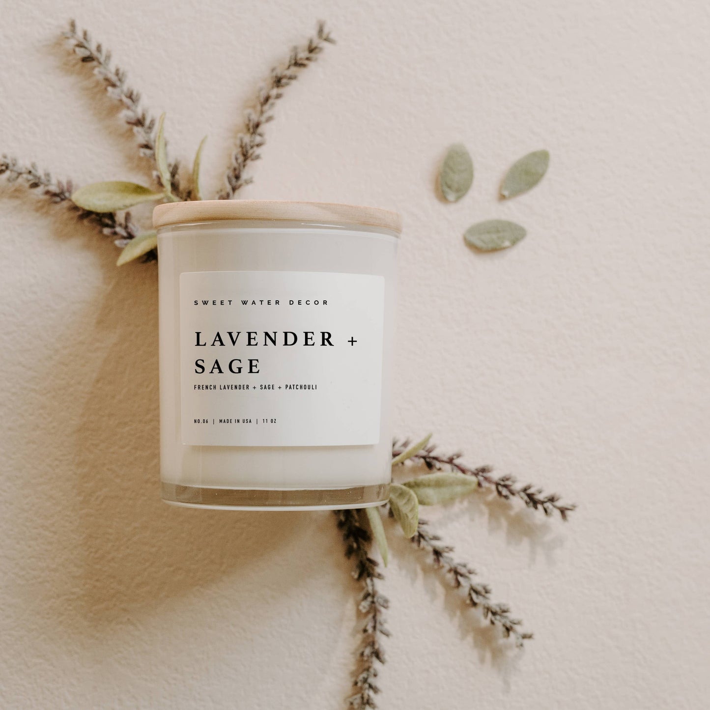 Sweet Water Decor - Lavender and Sage 11 oz Soy Candle - Home Decor & Gifts