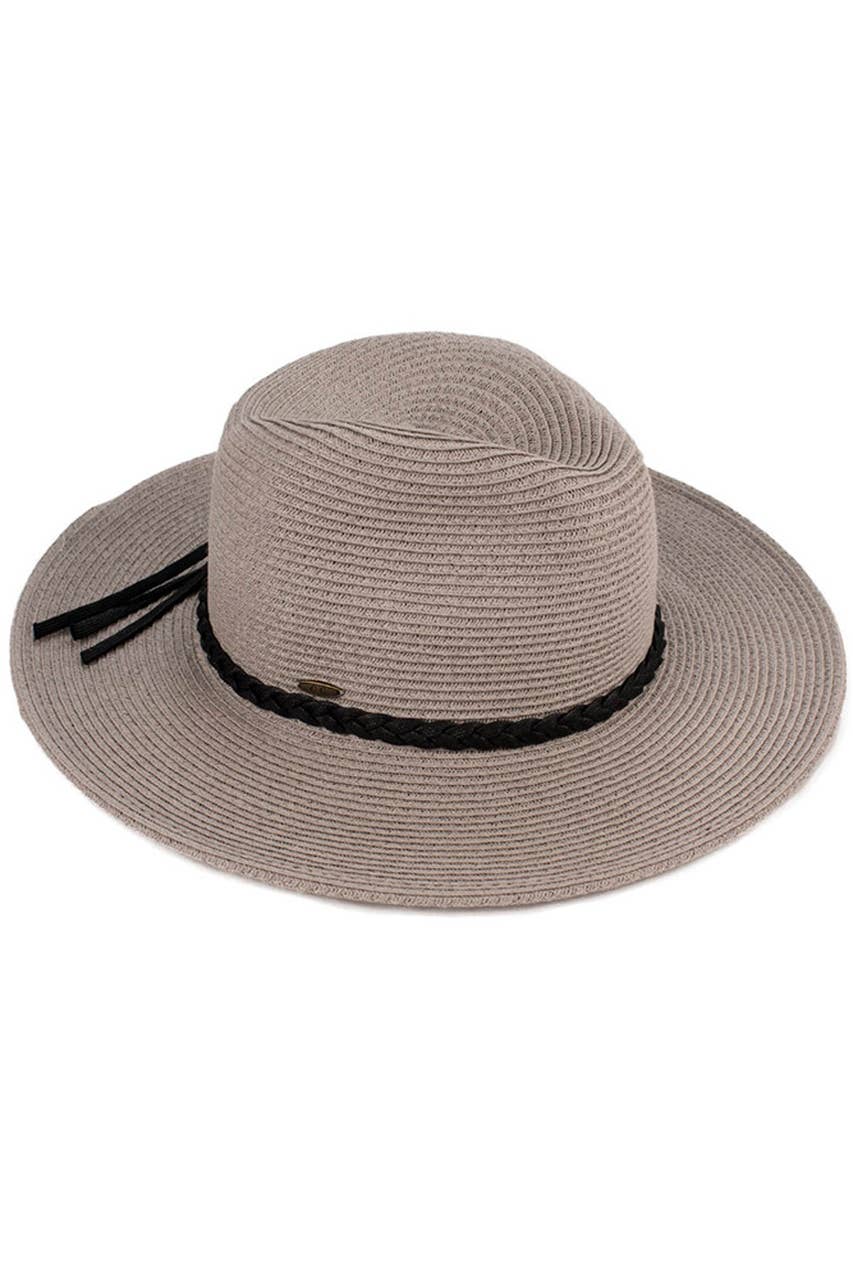 Hana - C.C Straw Panama Hat with Tied Ribbon