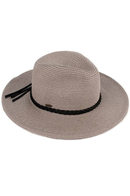 Hana - C.C Straw Panama Hat with Tied Ribbon