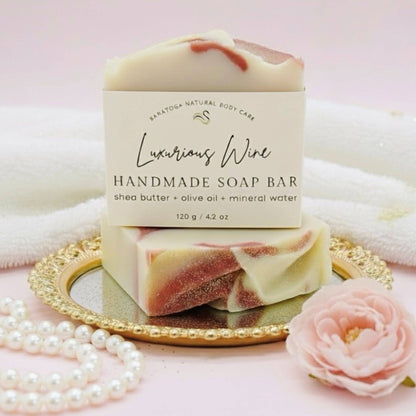 SARATOGA NATURAL BODY CARE LLC - Red Wine Handmade Soap Bar VEGAN COLD PROCESS