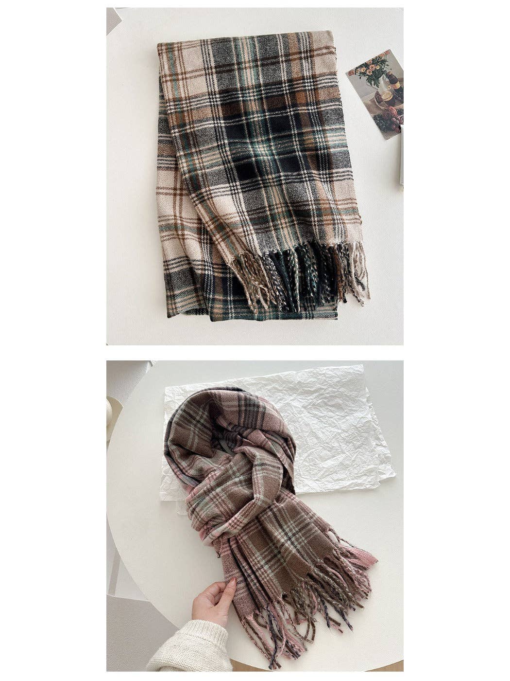 Funkyrel® Atzbranding Limited - Scarvii - Plaid Winter Scarf Shawl for Women