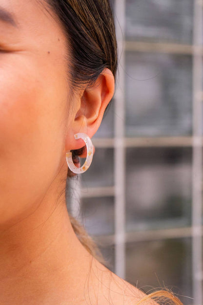 Spiffy & Splendid - Cam Mini Hoops - Gold Flake // Earrings, Gift