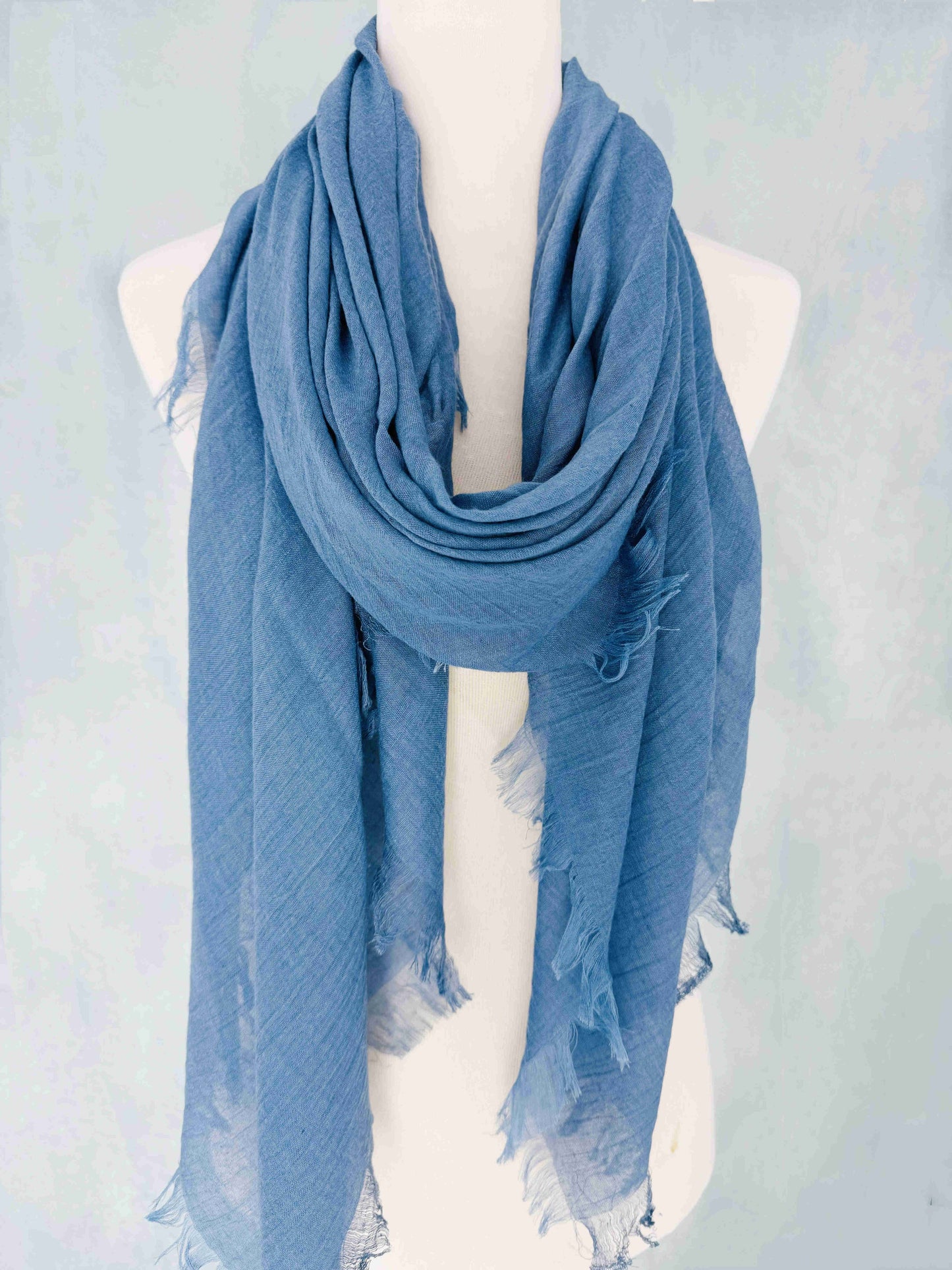 JC Sunny Fashion - 10 Colors-Soft As Cashmere Oversized Solid Frayed Scarf