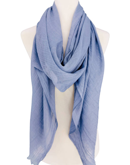 JC Sunny Fashion - 10 Colors-Soft As Cashmere Oversized Solid Frayed Scarf