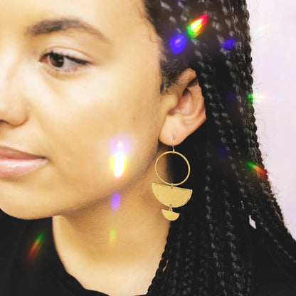 Mind's Eye Design - Double Half Moon Earrings