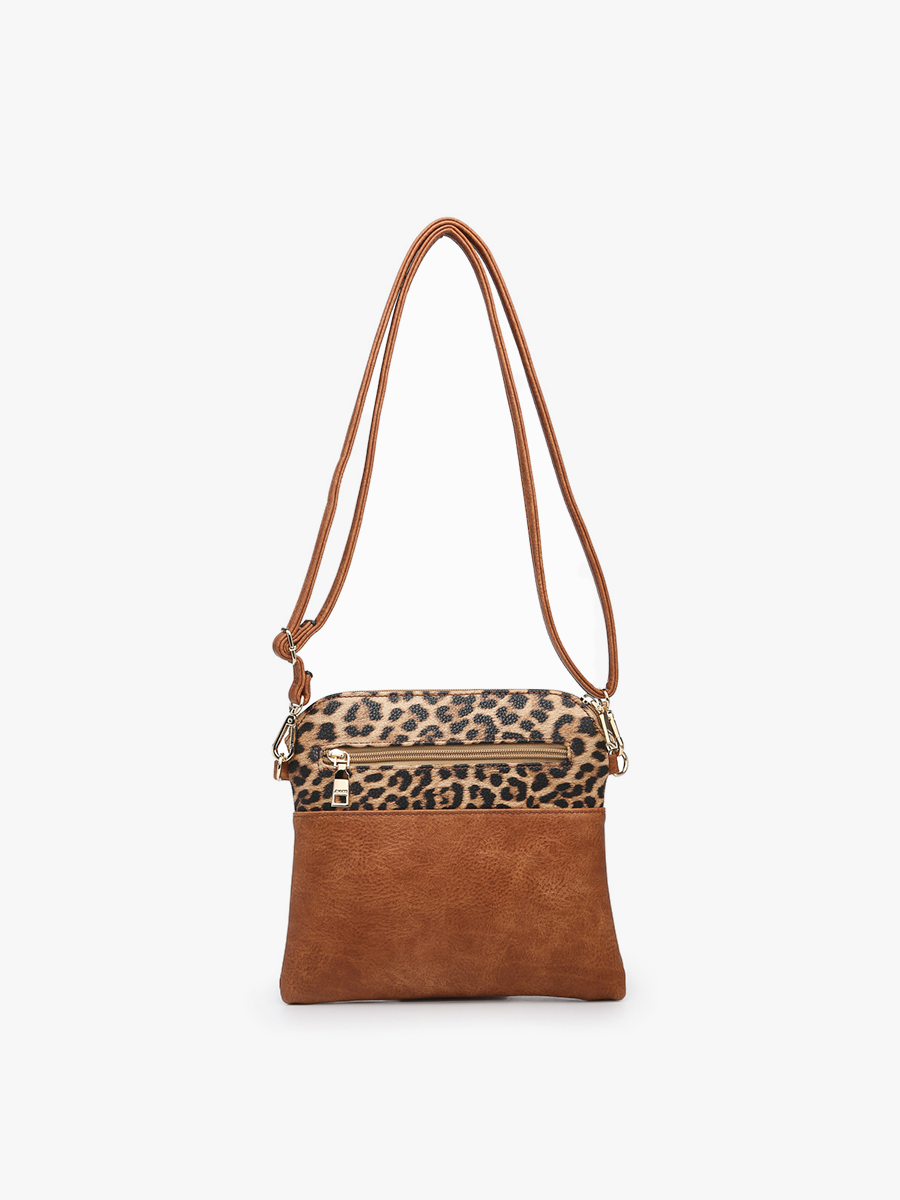 Jen & Co. - M1785 Tara Double Zip Crossbody Bag/Wristlet